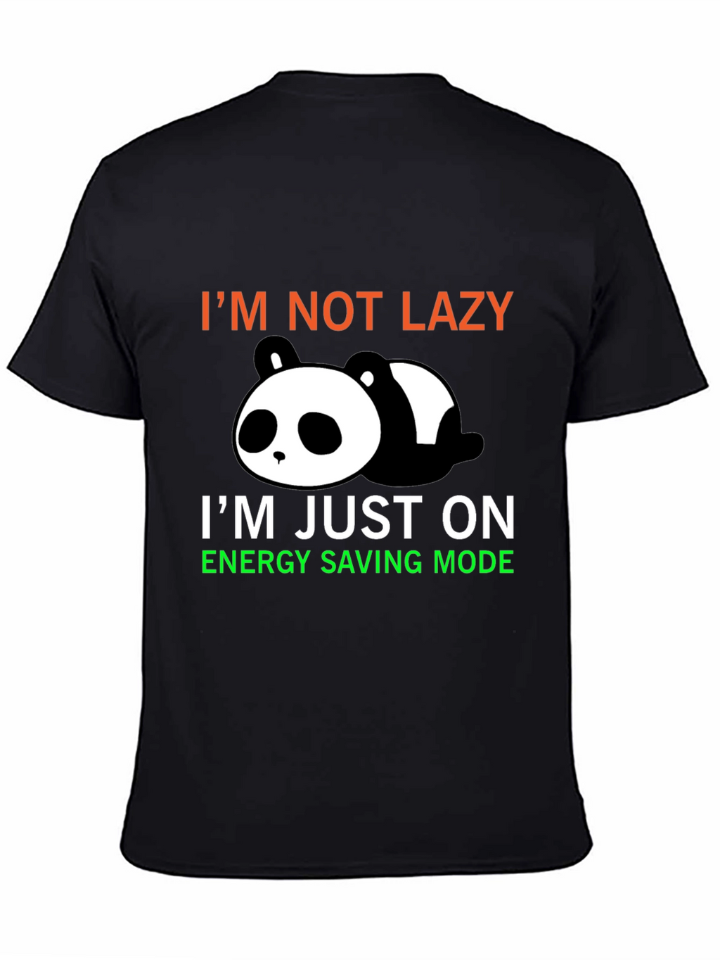 Lazy Panda Energy Saving Mode Graphic T-Shirt