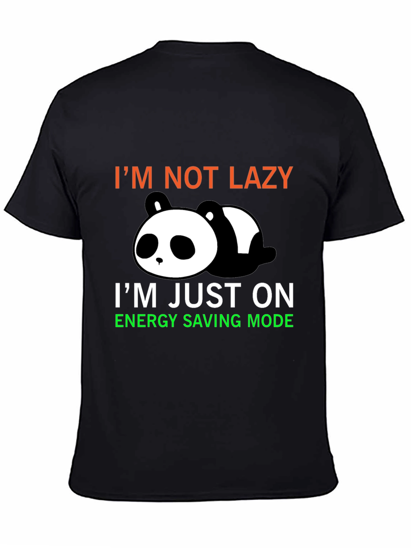 Lazy Panda Energy Saving Mode Graphic T-Shirt