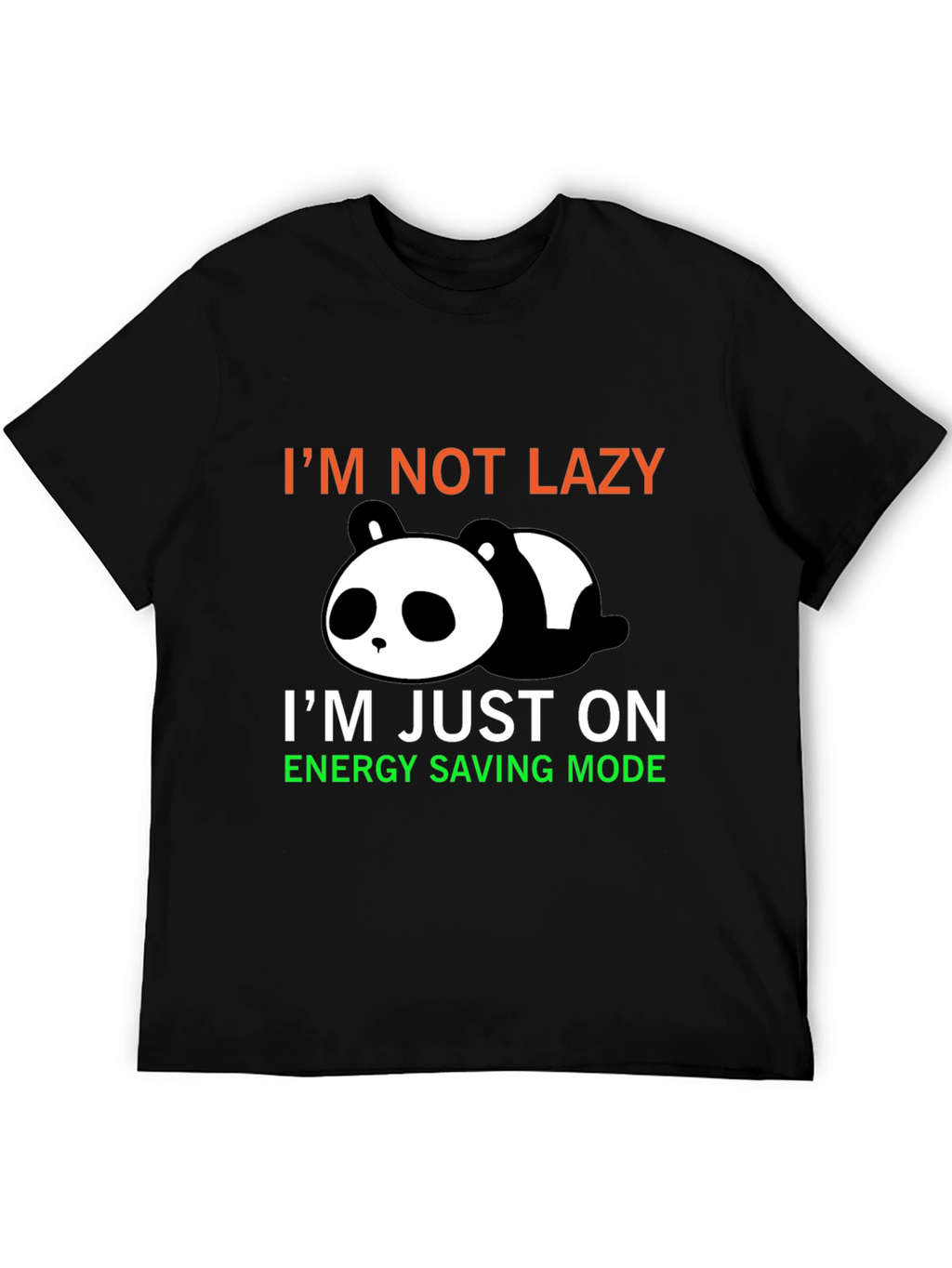 Lazy Panda Energy Saving Mode Graphic T-Shirt