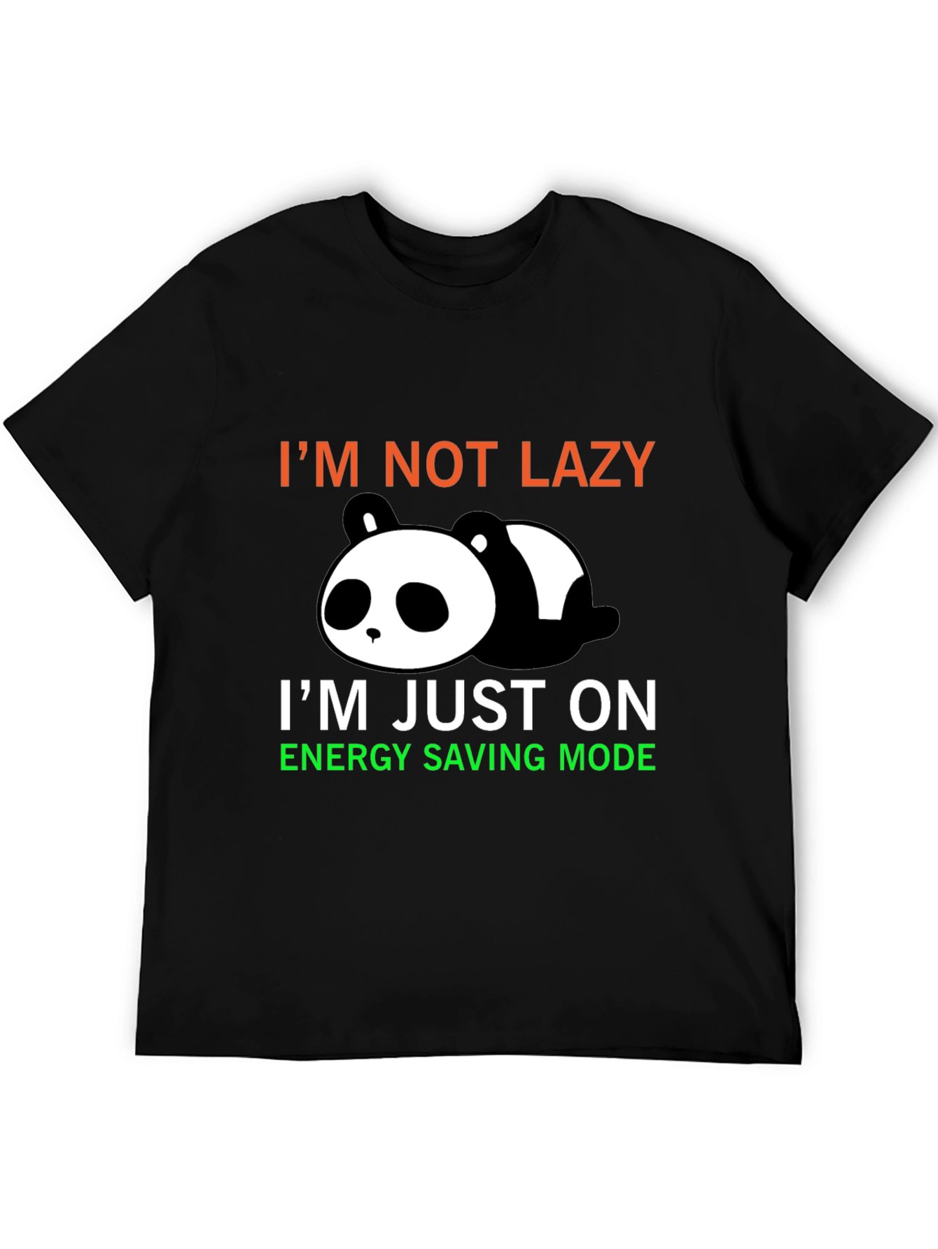 Lazy Panda Energy Saving Mode Graphic T-Shirt