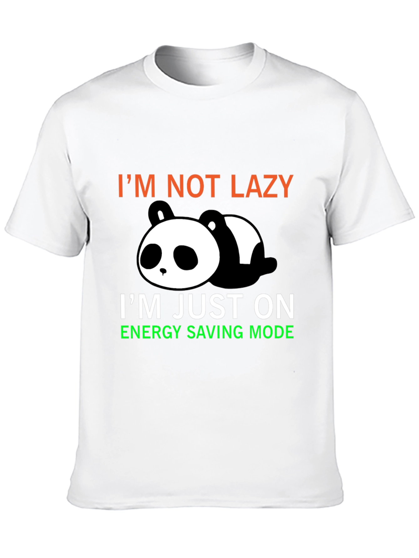 Lazy Panda Energy Saving Mode Graphic T-Shirt