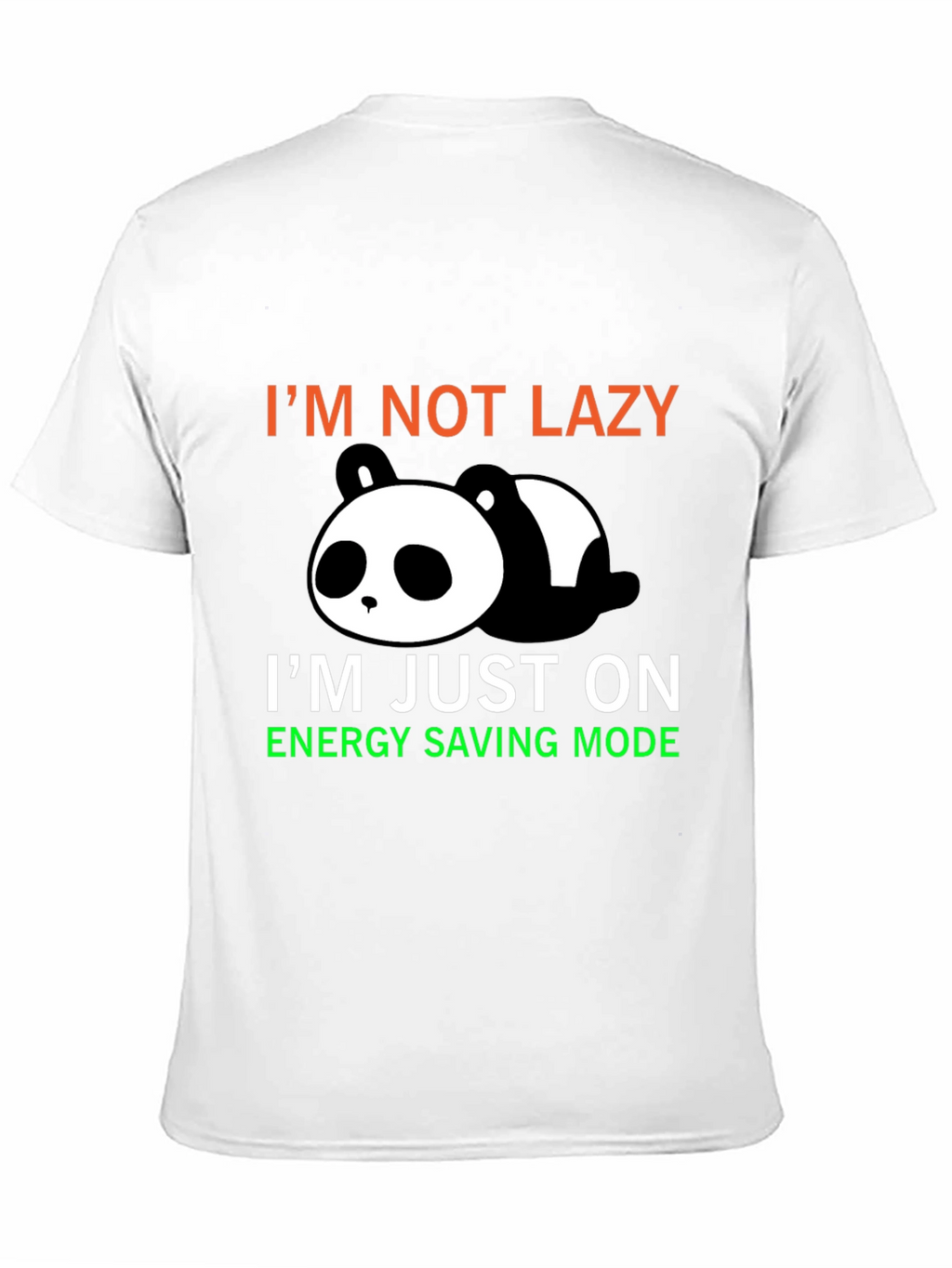 Lazy Panda Energy Saving Mode Graphic T-Shirt