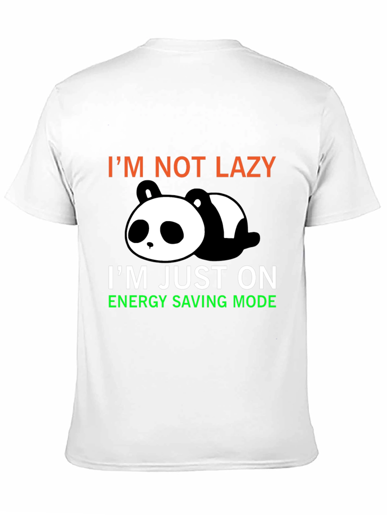 Lazy Panda Energy Saving Mode Graphic T-Shirt
