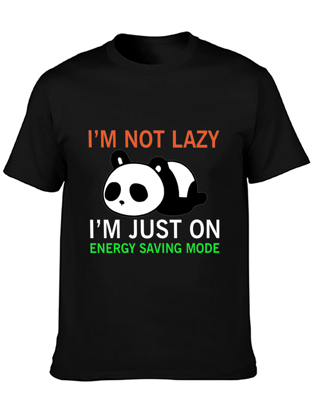 Lazy Panda Energy Saving Mode Graphic T-Shirt