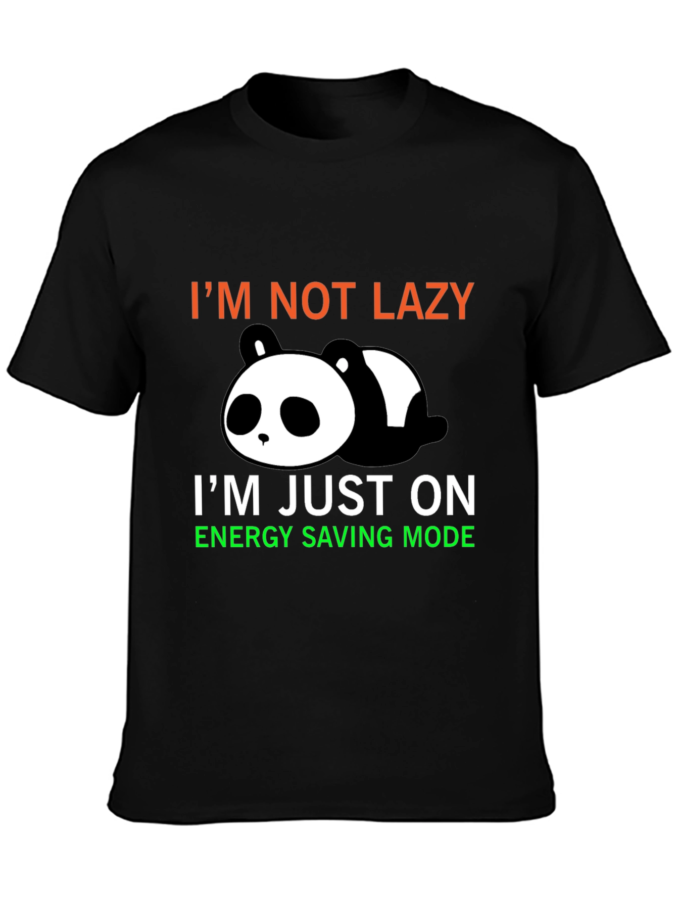 Lazy Panda Energy Saving Mode Graphic T-Shirt