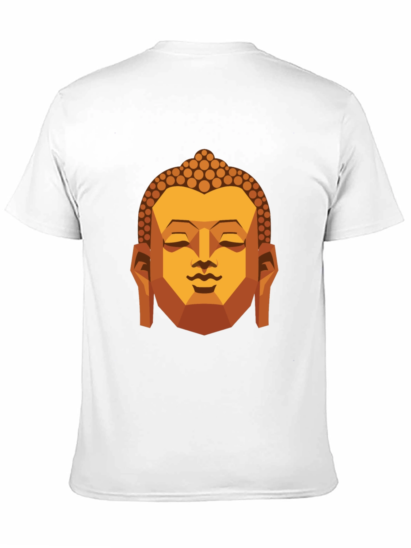 Geometric Buddha Graphic T-Shirt - Black