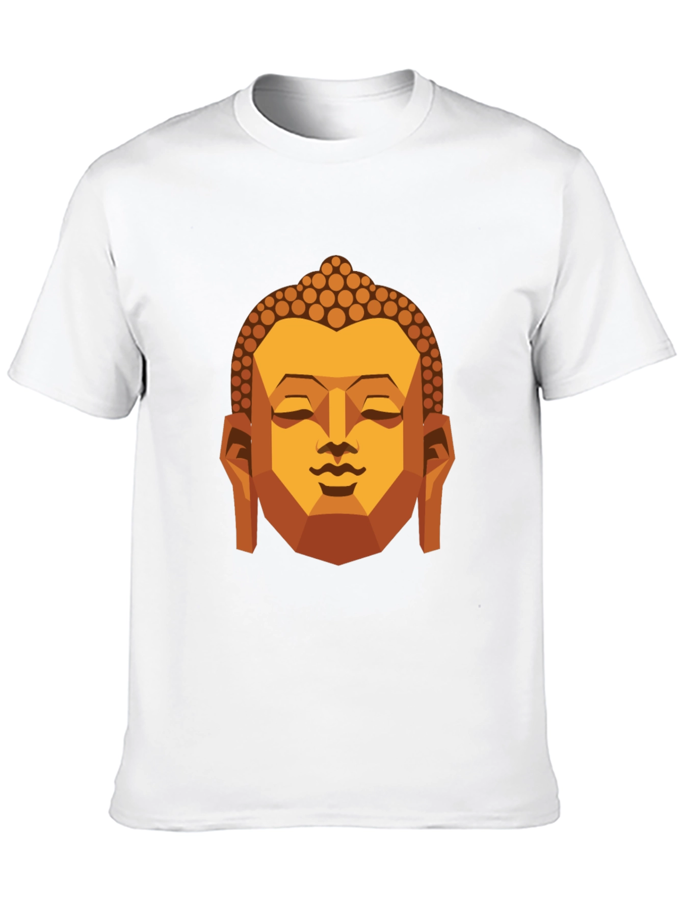 Geometric Buddha Graphic T-Shirt - Black