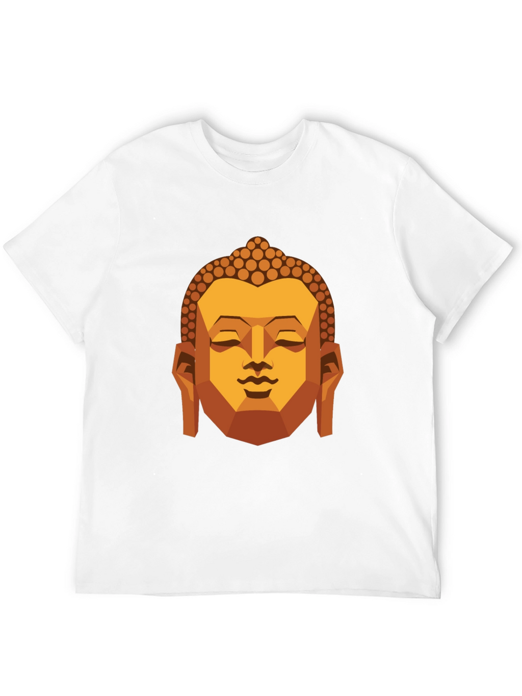 Geometric Buddha Graphic T-Shirt - Black