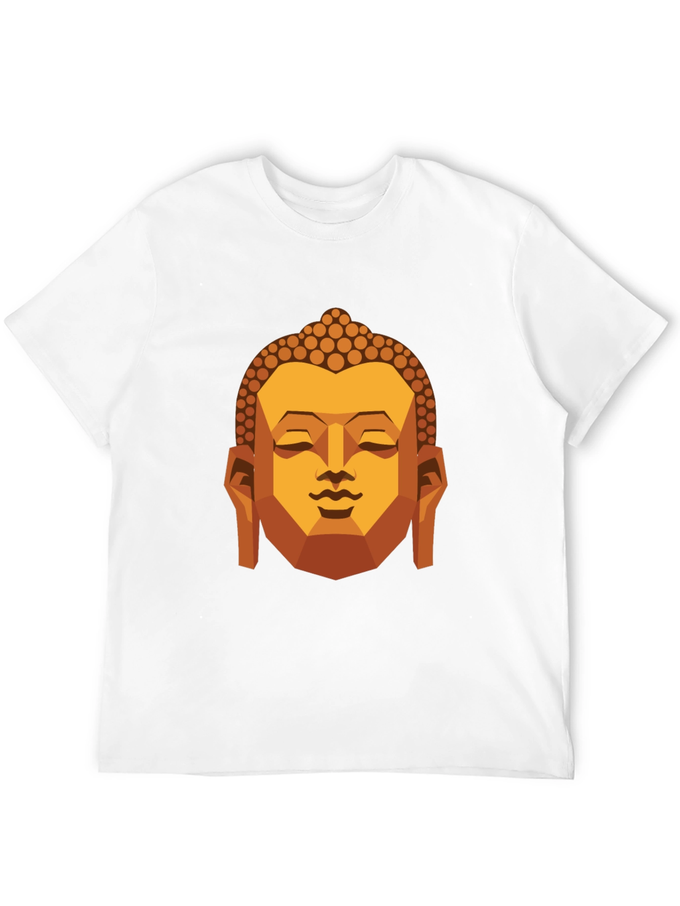 Geometric Buddha Graphic T-Shirt - Black