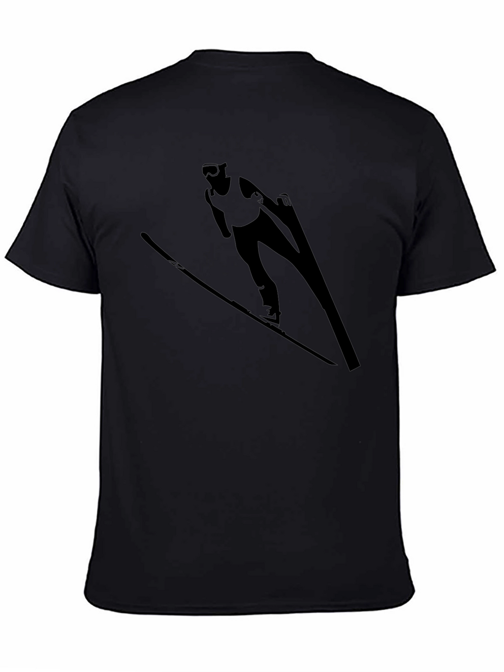 Ski Jumper Graphic Black T-Shirt