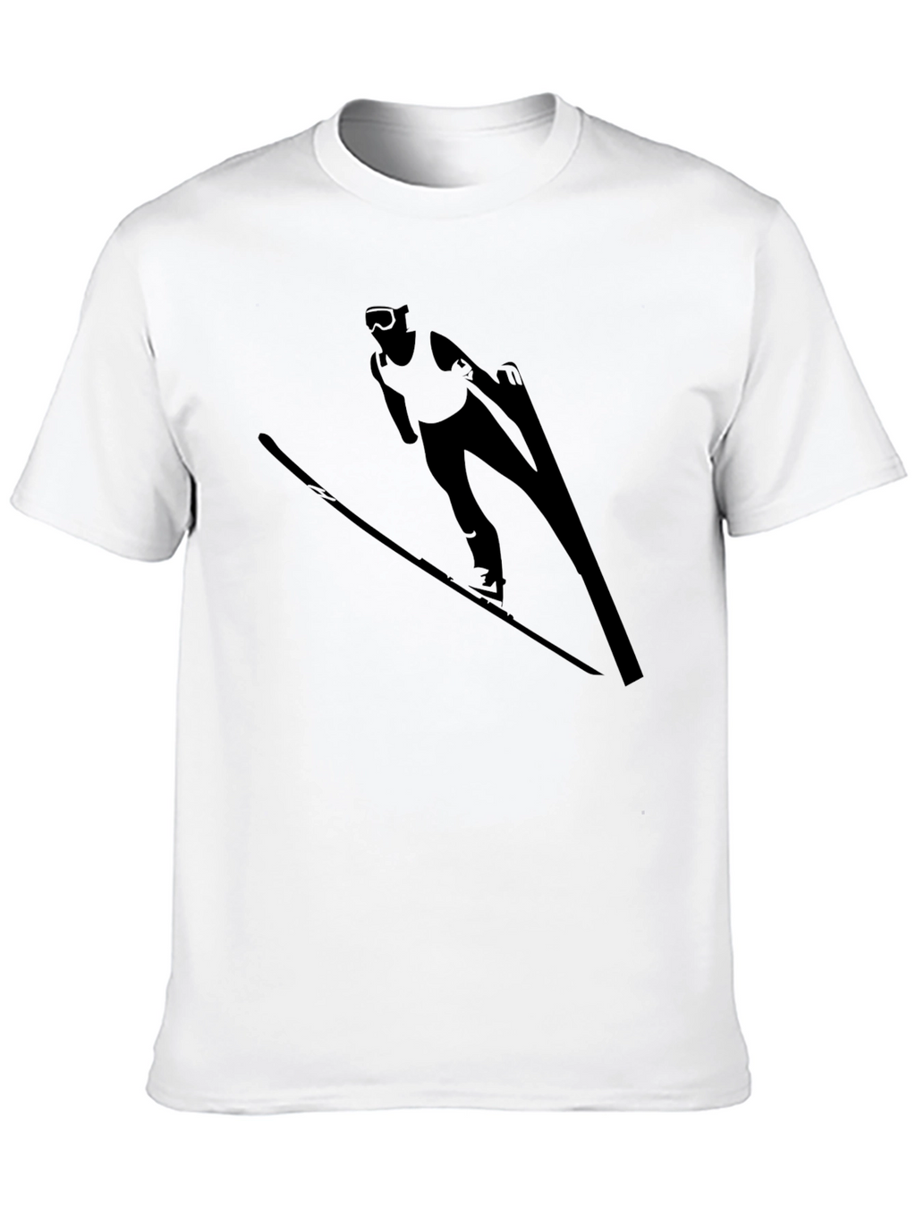 Ski Jumper Graphic Black T-Shirt