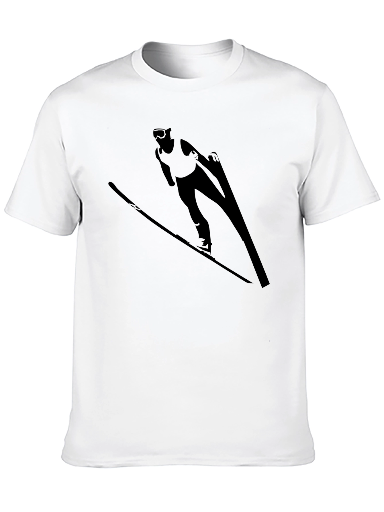 Ski Jumper Graphic Black T-Shirt
