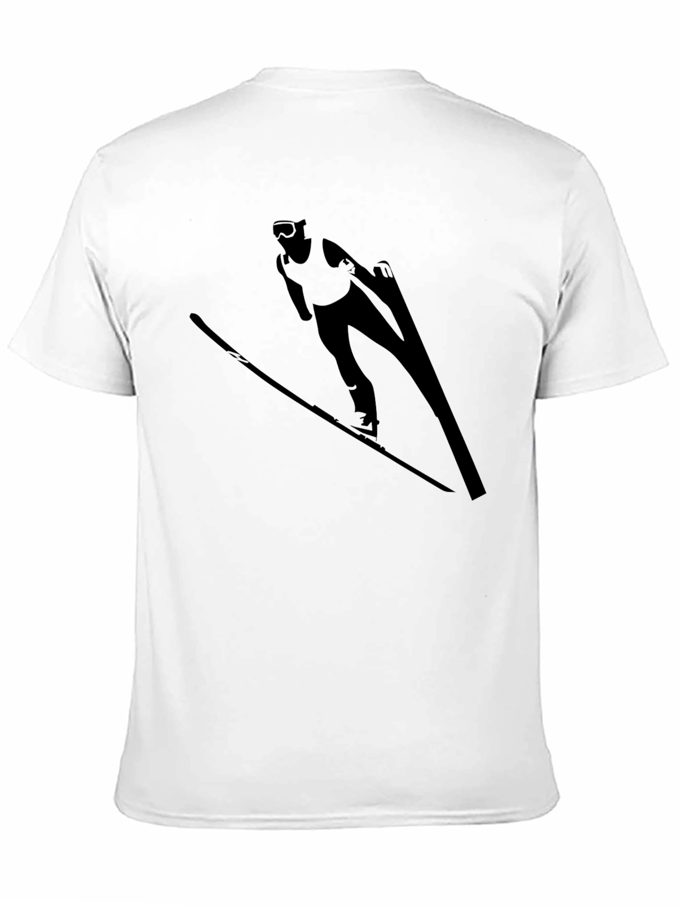 Ski Jumper Graphic Black T-Shirt