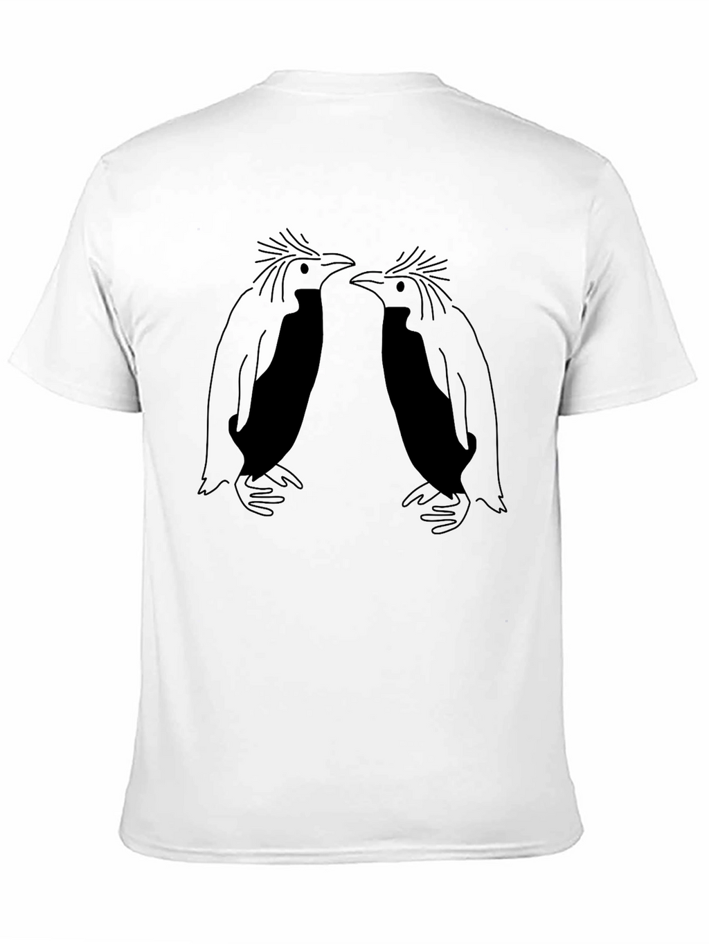 Penguin Graphic Tee - Black Crew Neck Shirt