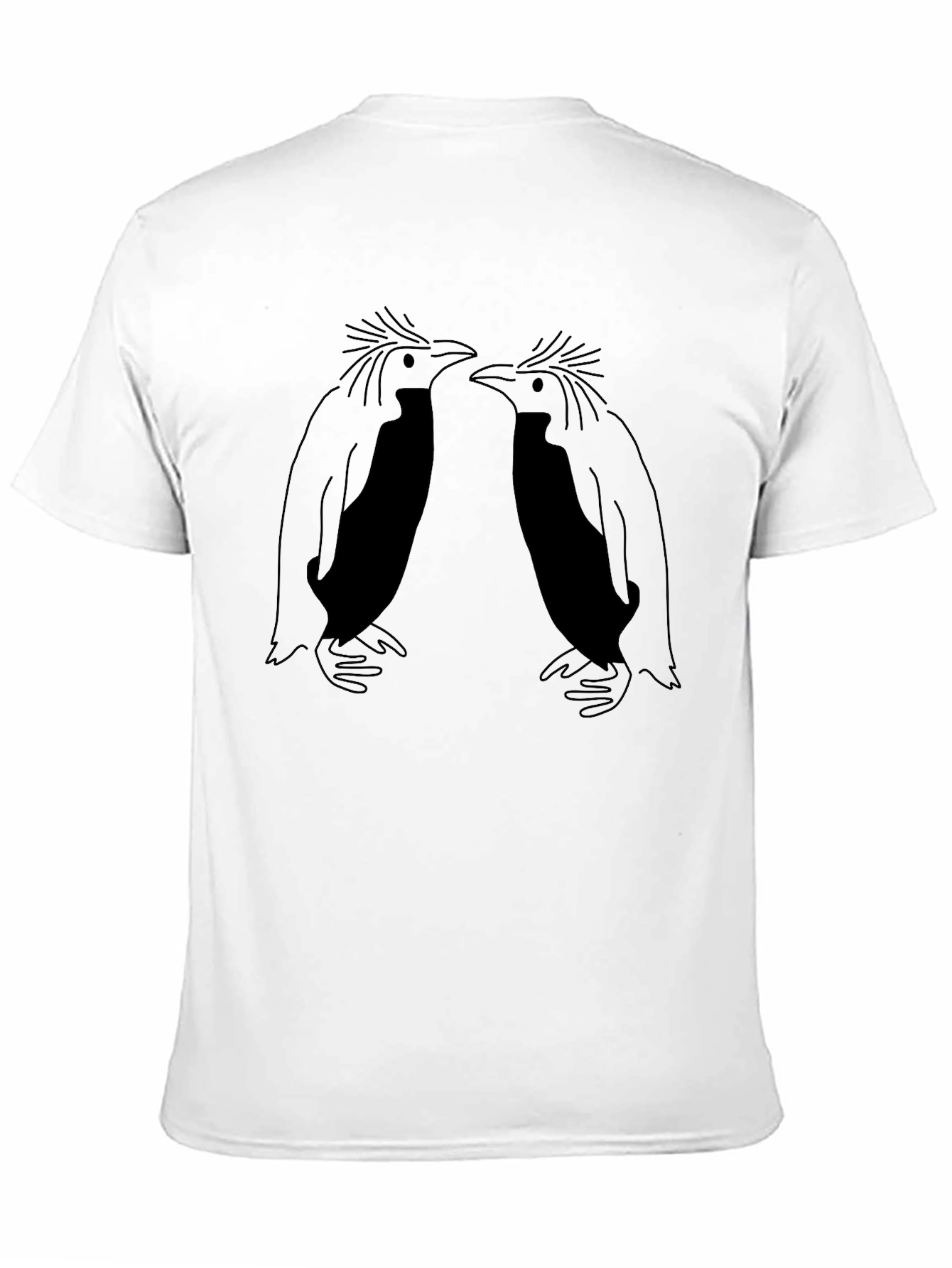 Penguin Graphic Tee - Black Crew Neck Shirt