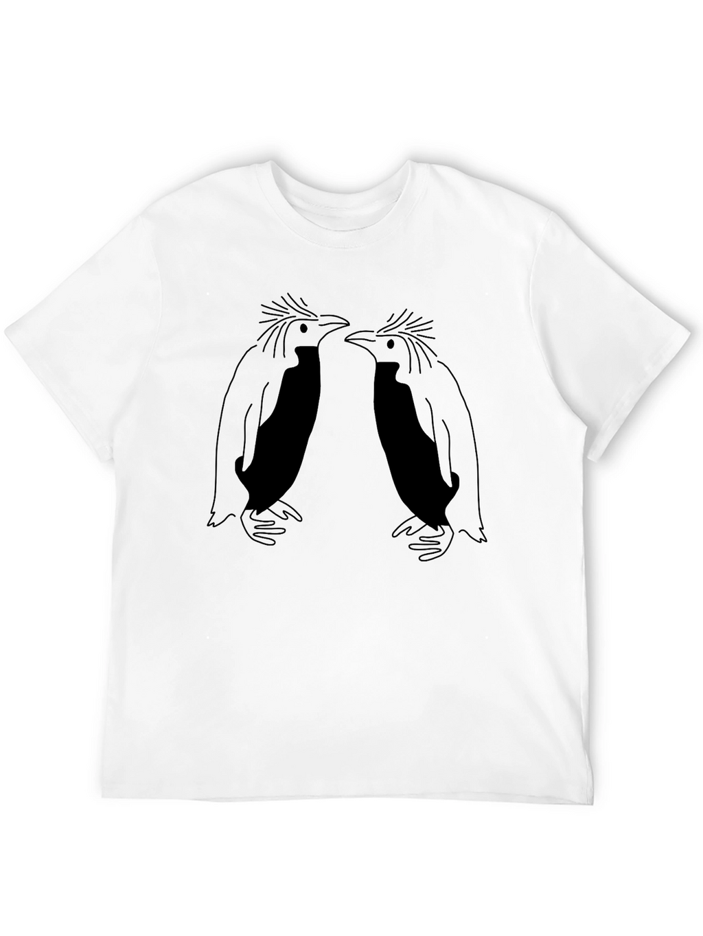 Penguin Graphic Tee - Black Crew Neck Shirt