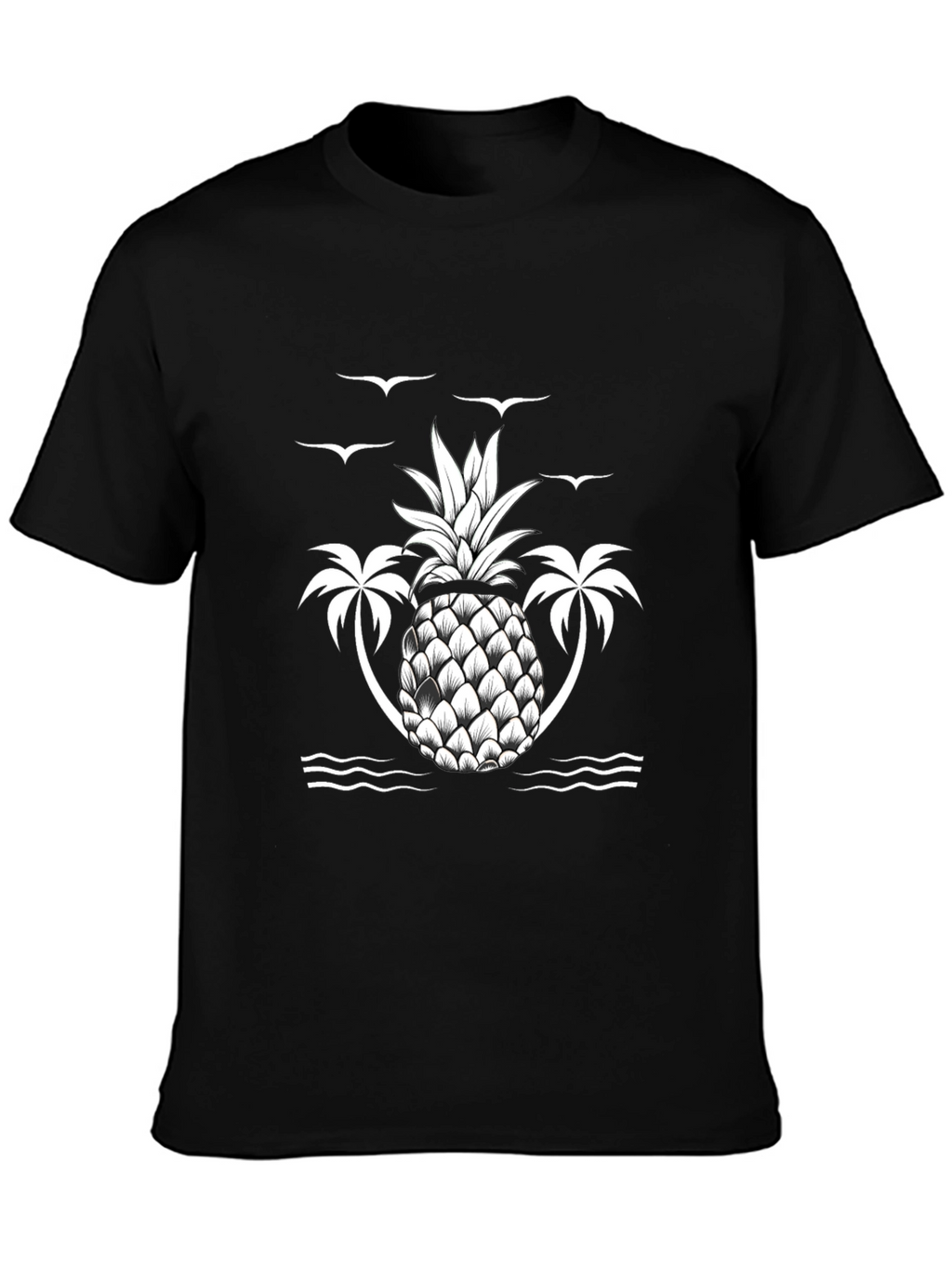 Tropical Pineapple Palm Tree Graphic Tee