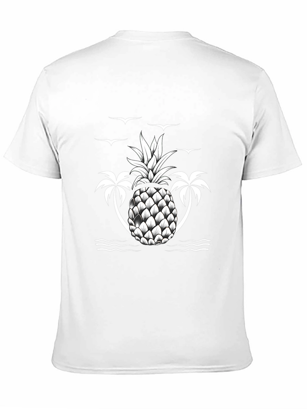 Tropical Pineapple Palm Tree Graphic Tee