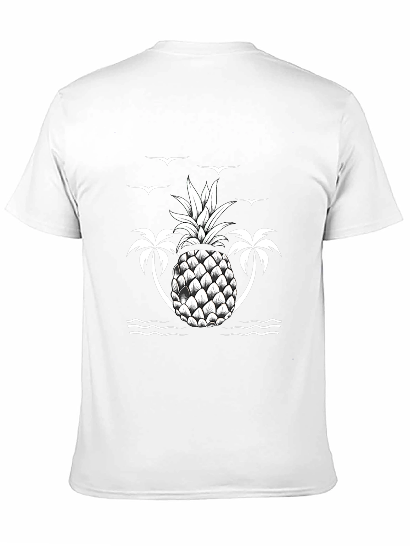 Tropical Pineapple Palm Tree Graphic Tee