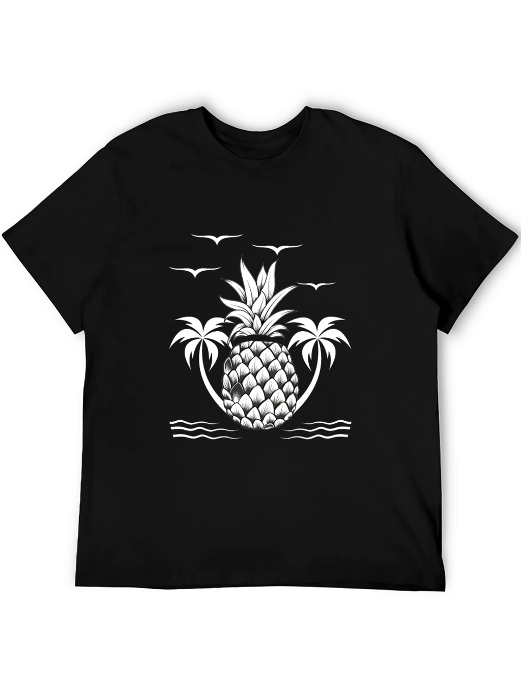 Tropical Pineapple Palm Tree Graphic Tee