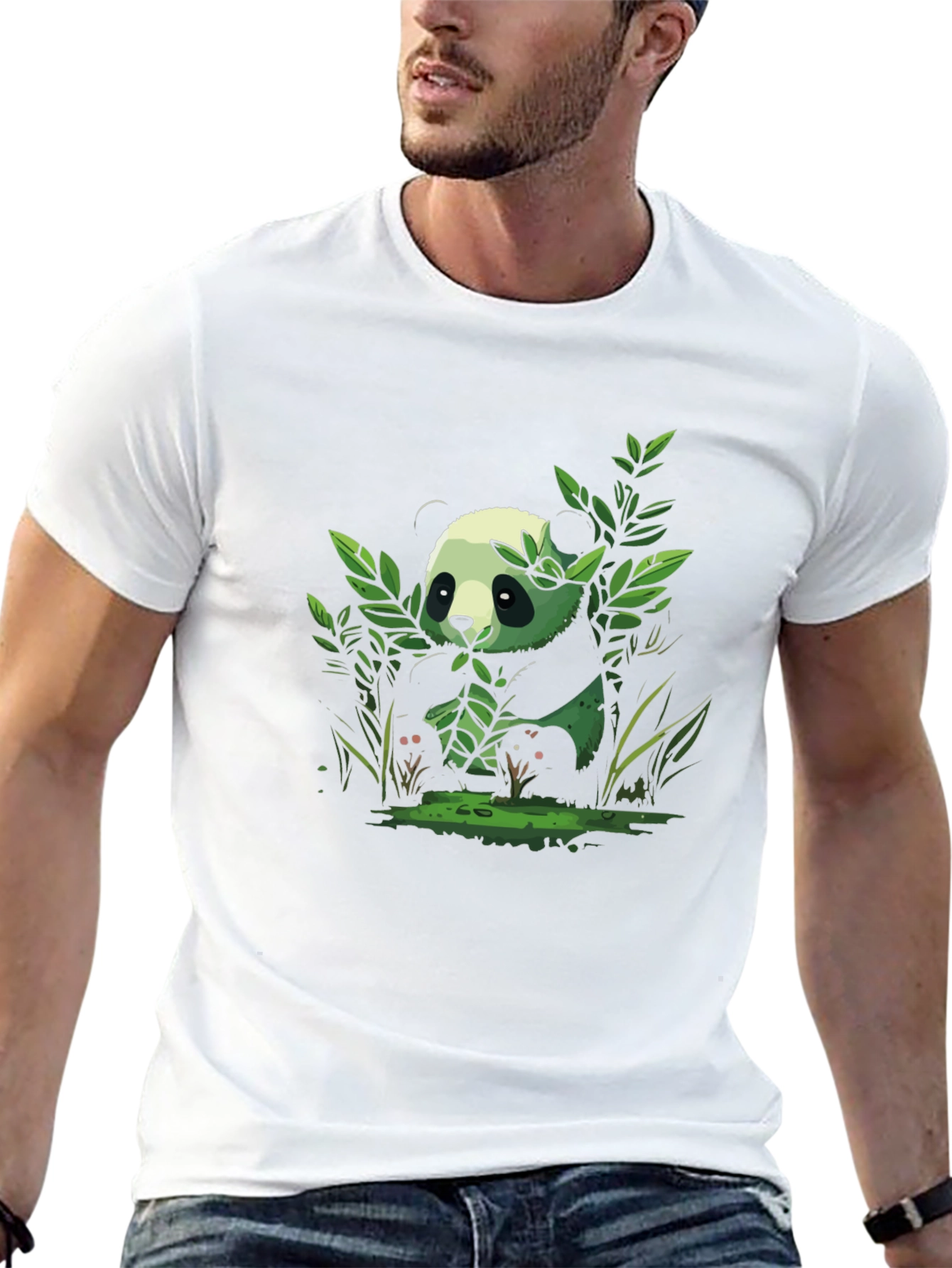 Panda Graphic Tee - Black Cotton Comfort