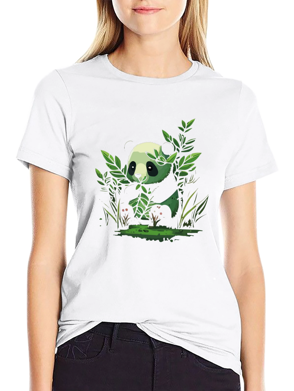 Panda Graphic Tee - Black Cotton Comfort