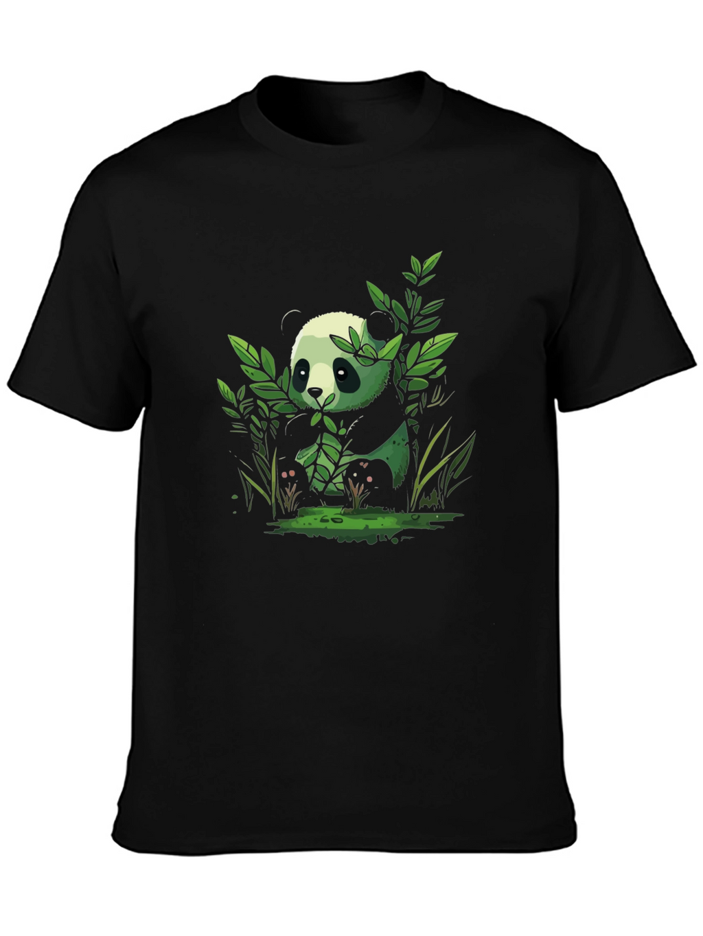 Panda Graphic Tee - Black Cotton Comfort