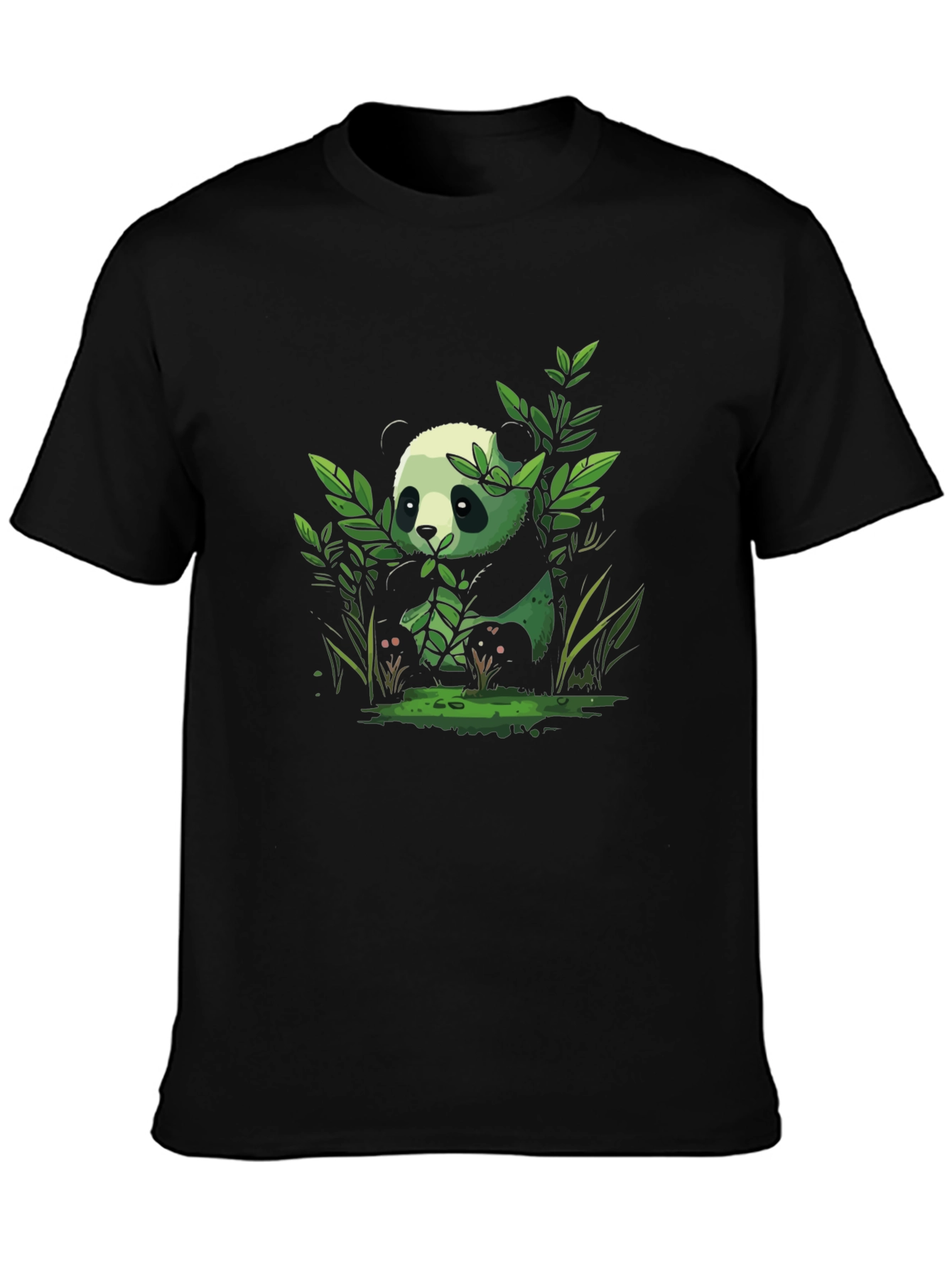 Panda Graphic Tee - Black Cotton Comfort