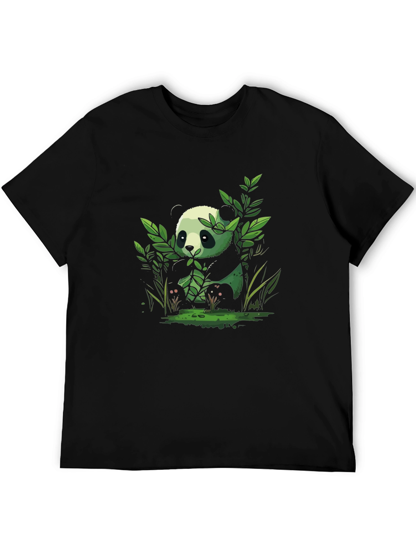 Panda Graphic Tee - Black Cotton Comfort
