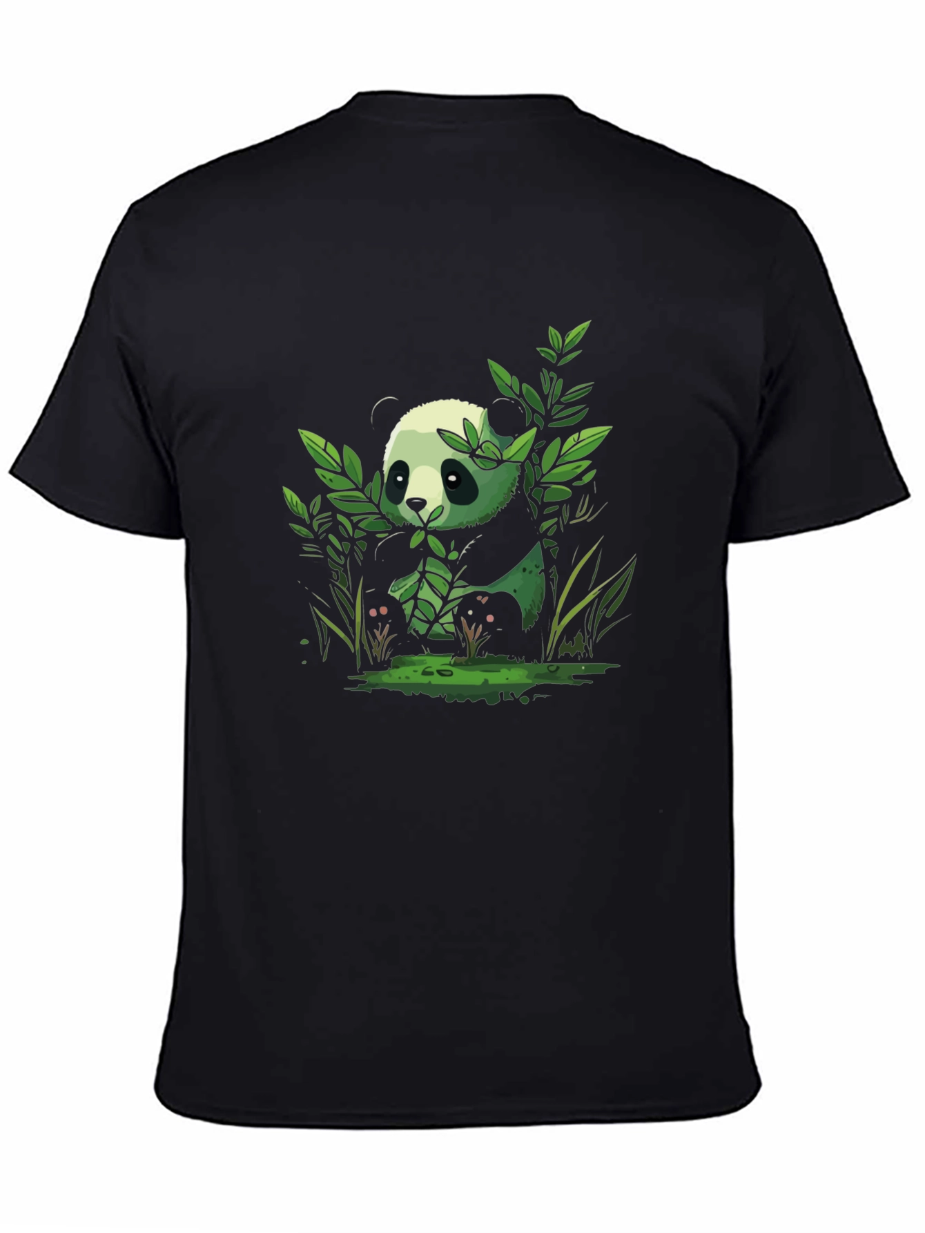 Panda Graphic Tee - Black Cotton Comfort
