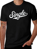 Single Graphic Tee - Black Cotton Blend