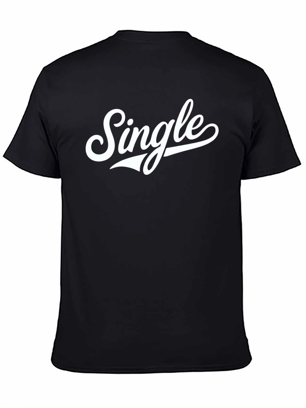 Single Graphic Tee - Black Cotton Blend