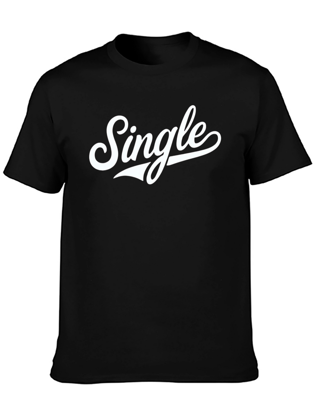 Single Graphic Tee - Black Cotton Blend