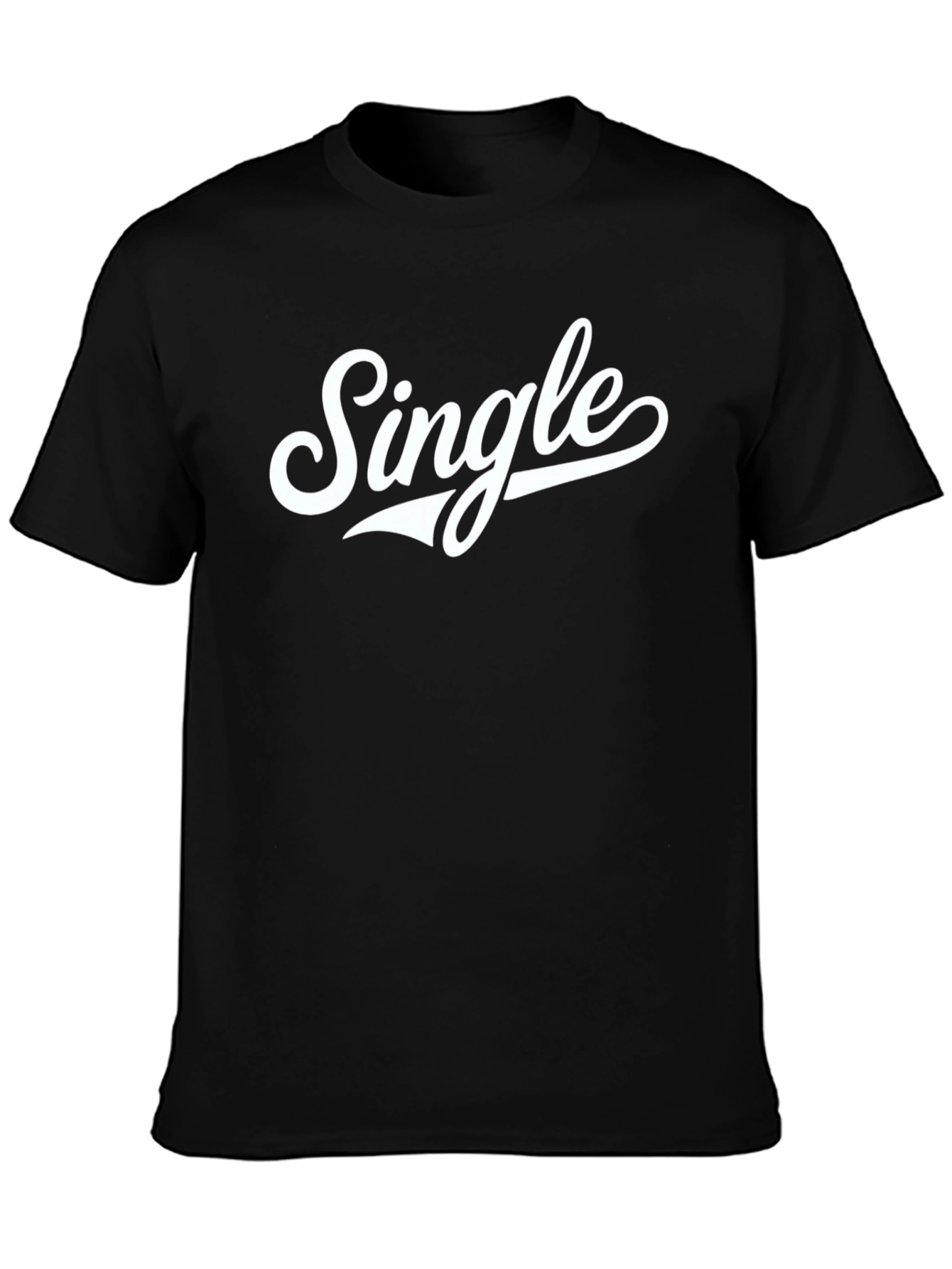 Single Graphic Tee - Black Cotton Blend
