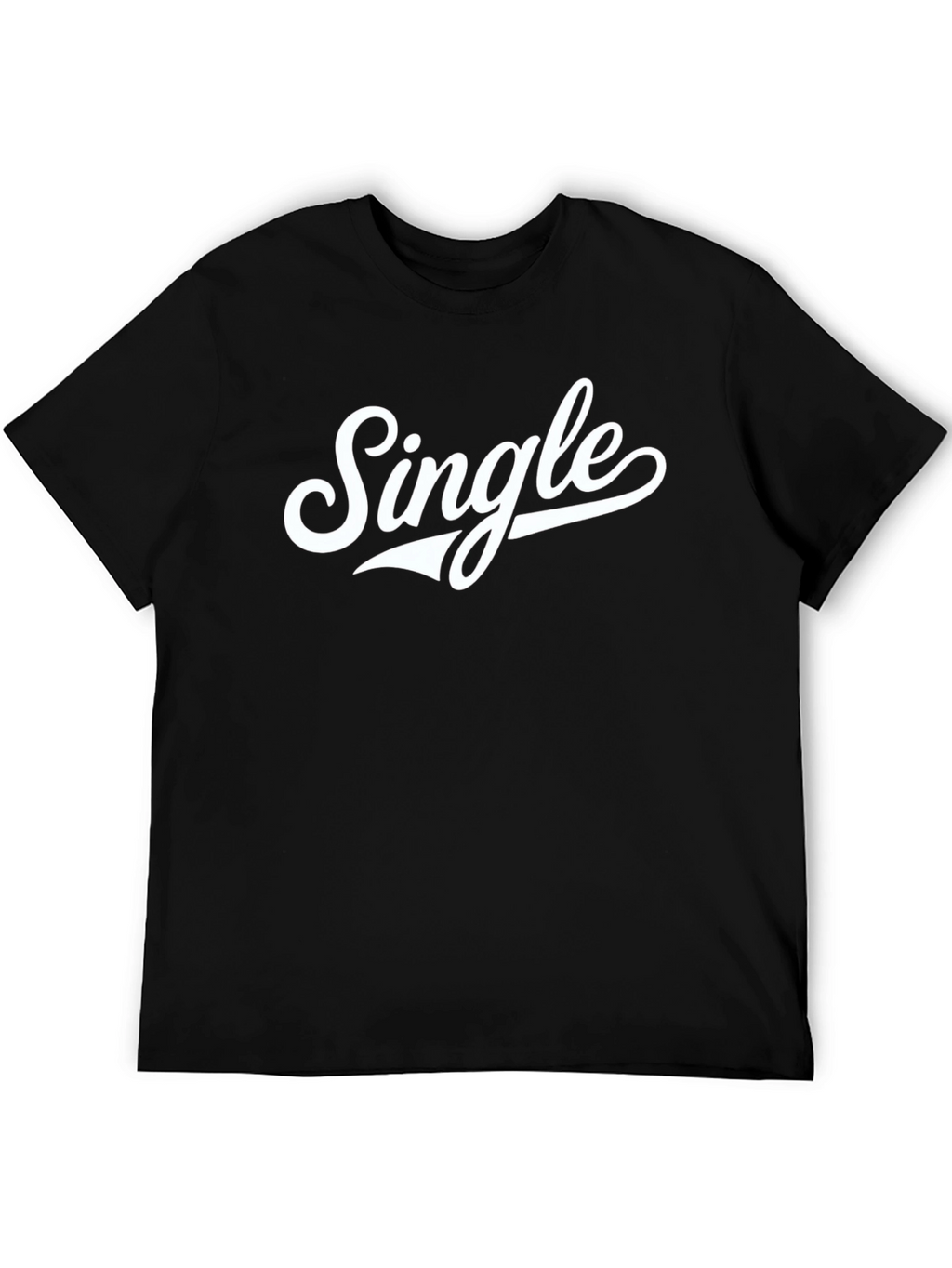 Single Graphic Tee - Black Cotton Blend