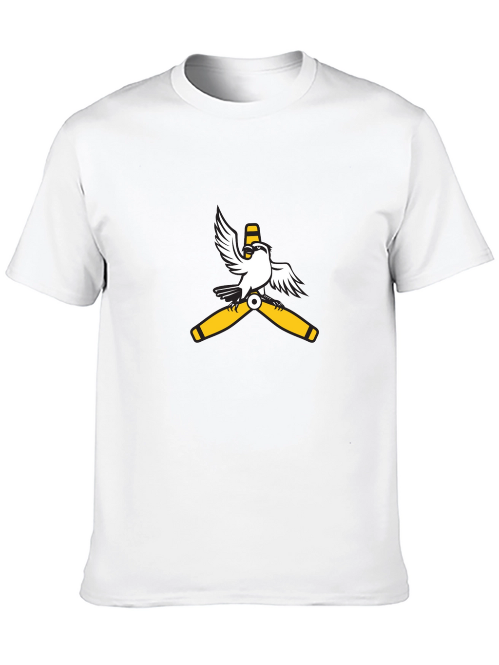 Aviator Bird Graphic Tee - Black