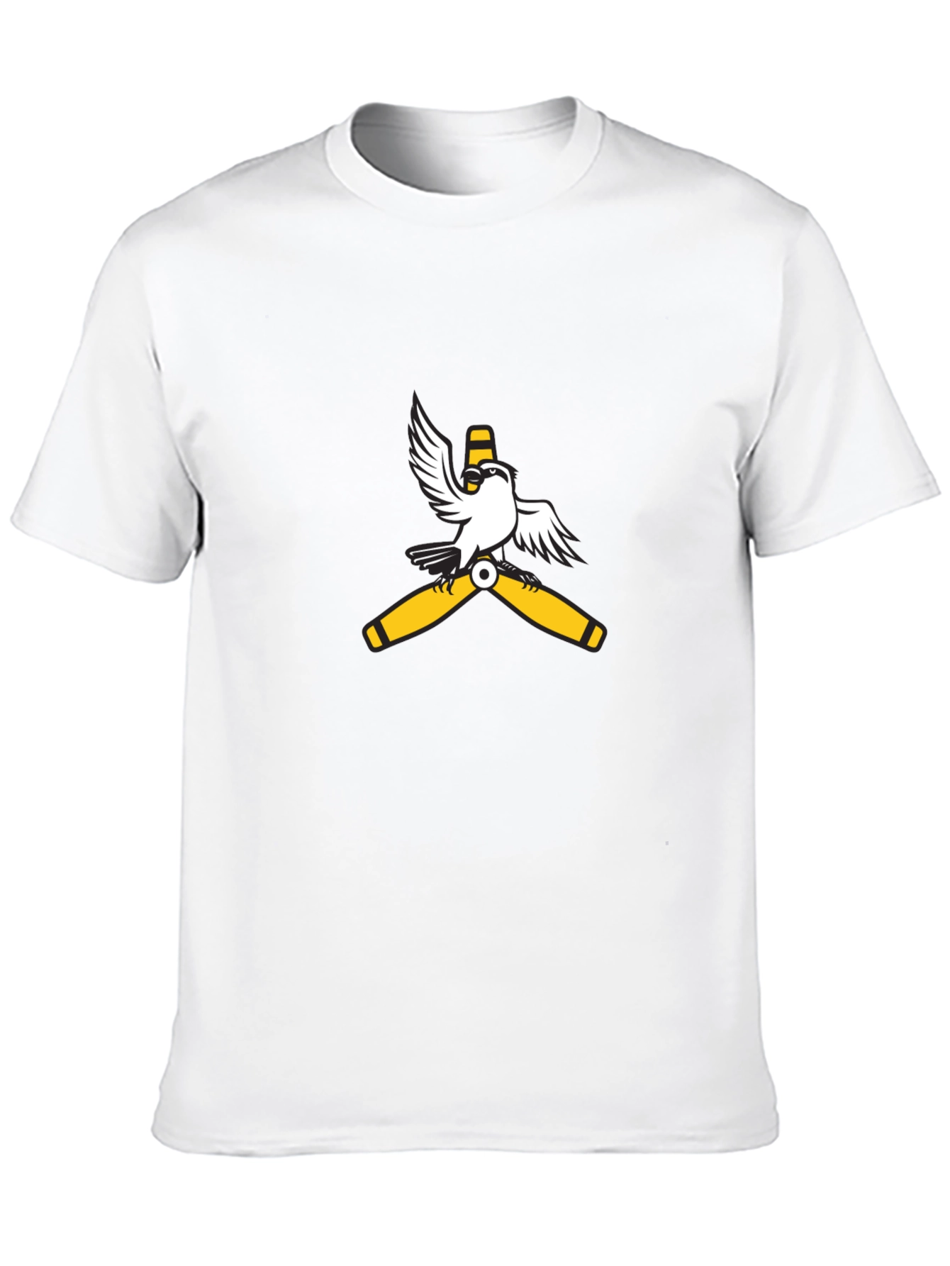 Aviator Bird Graphic Tee - Black
