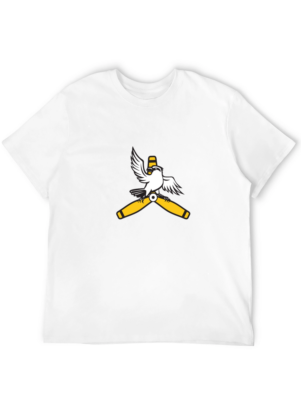 Aviator Bird Graphic Tee - Black