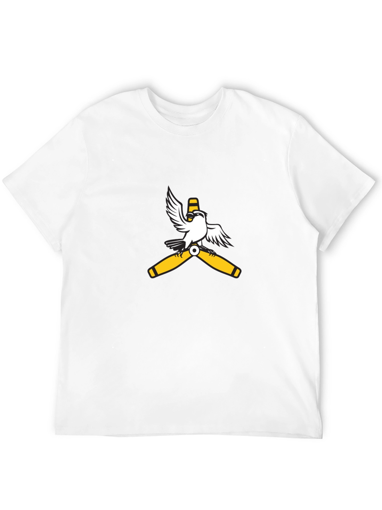 Aviator Bird Graphic Tee - Black