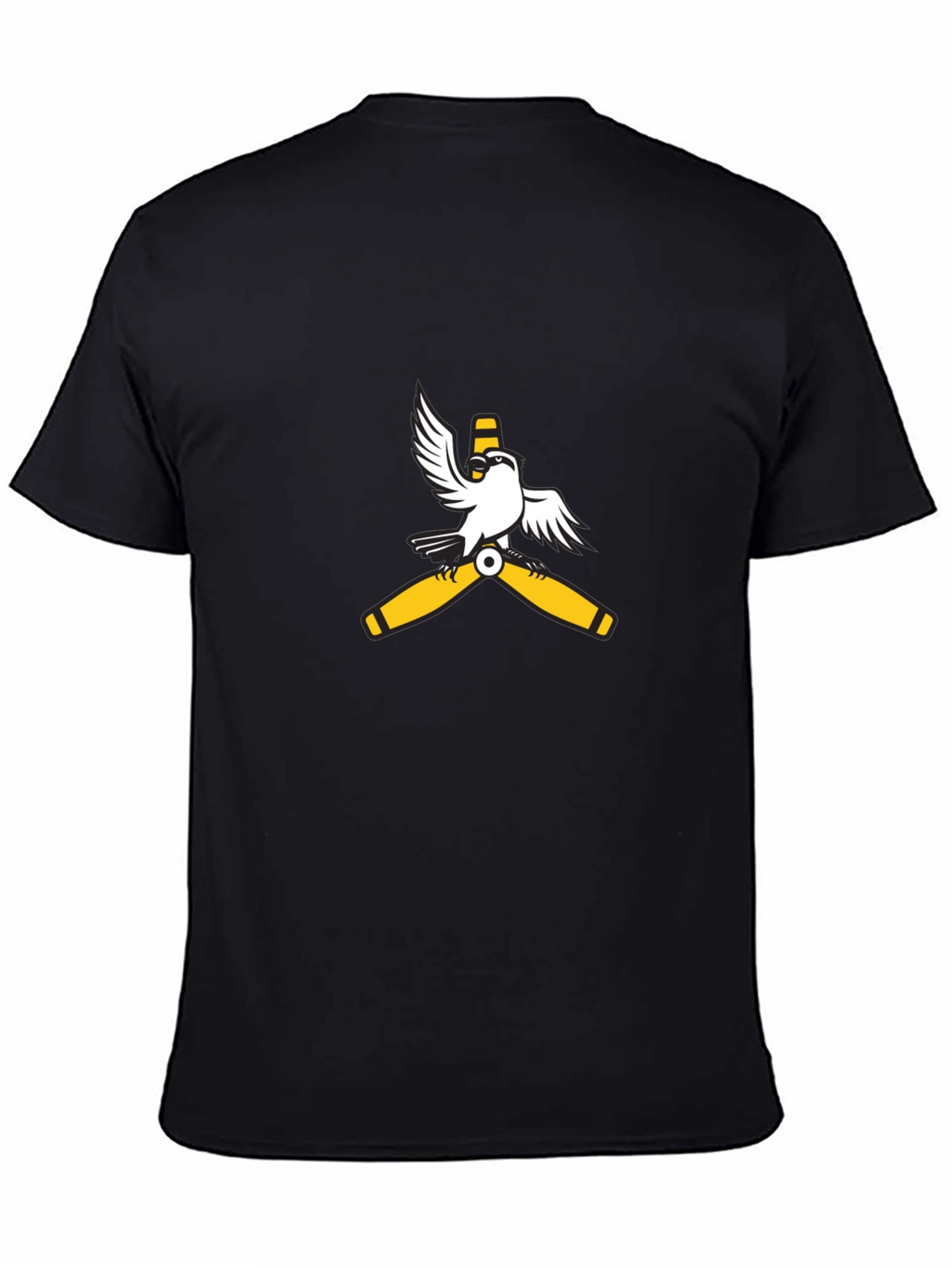 Aviator Bird Graphic Tee - Black