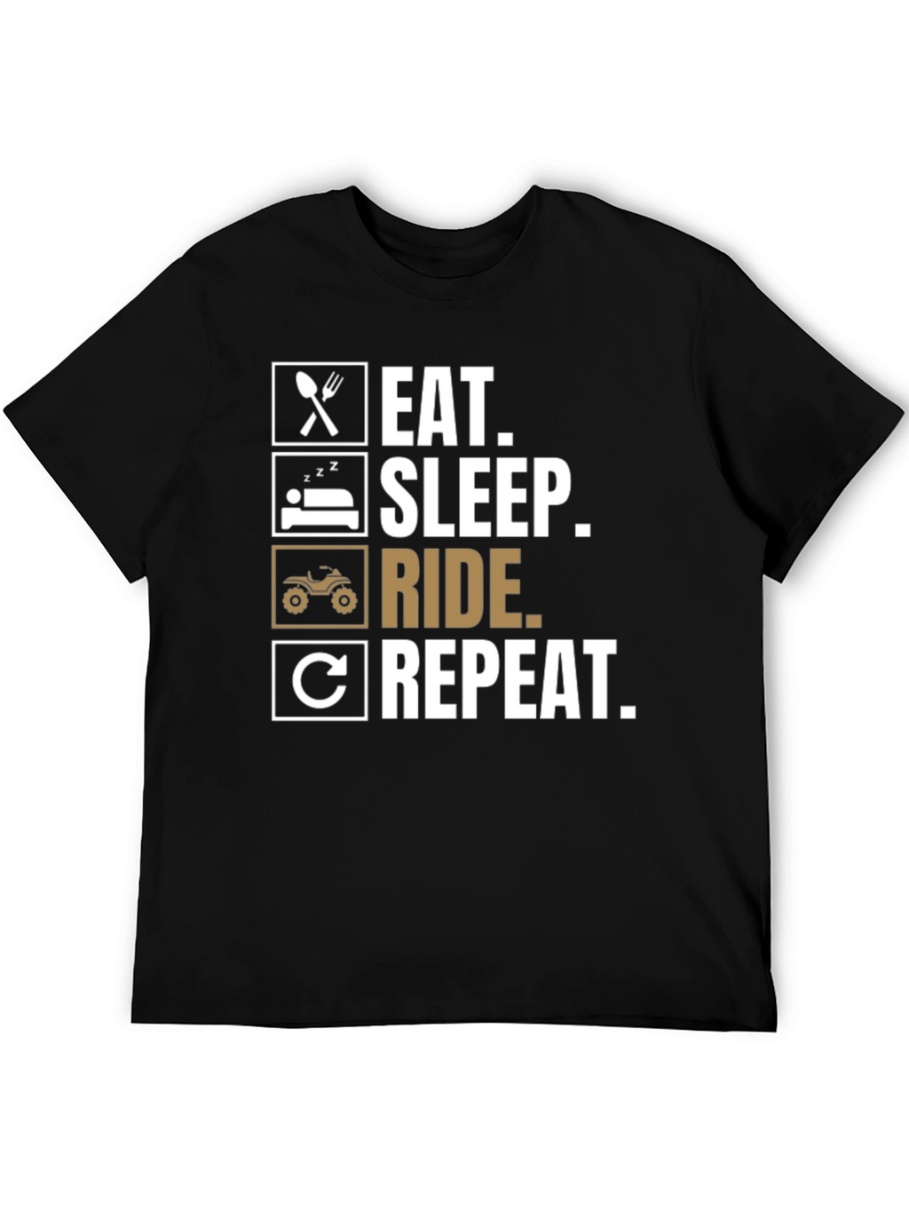 Eat Sleep Ride Repeat T-Shirt ATV Rider Tee