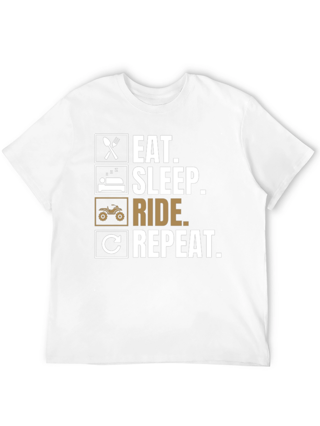 Eat Sleep Ride Repeat T-Shirt ATV Rider Tee