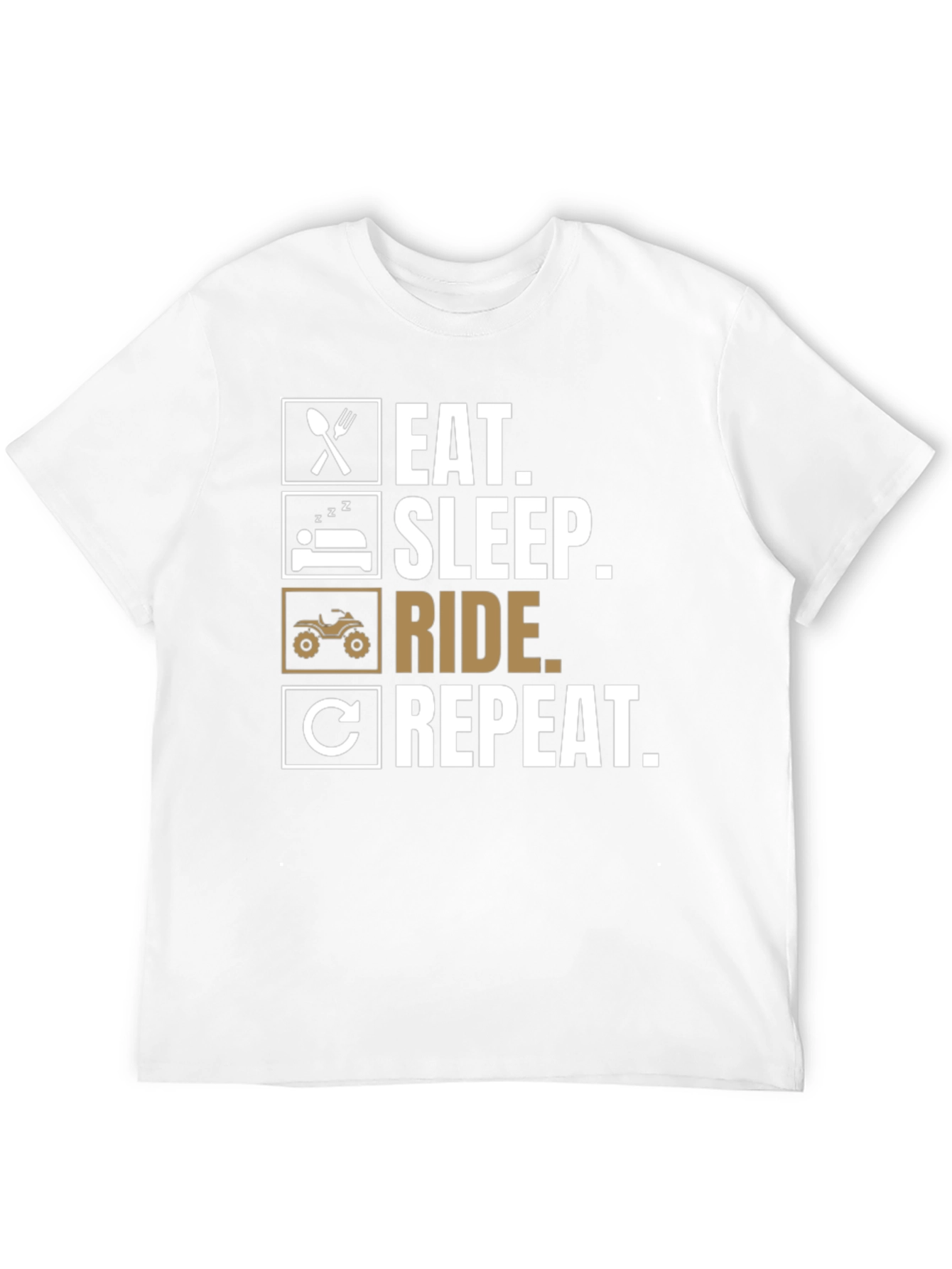 Eat Sleep Ride Repeat T-Shirt ATV Rider Tee