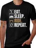 Eat Sleep Ride Repeat T-Shirt ATV Rider Tee