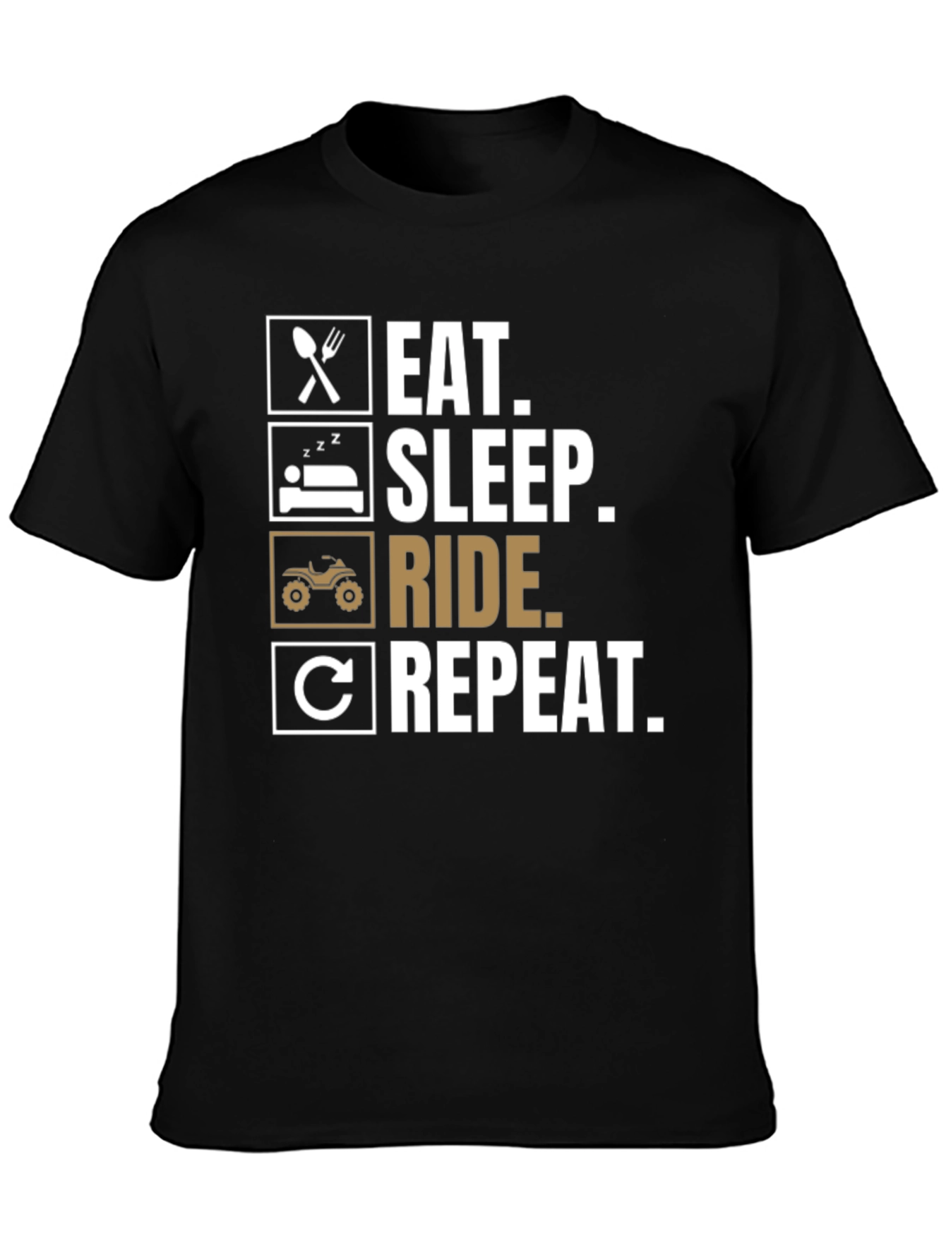 Eat Sleep Ride Repeat T-Shirt ATV Rider Tee