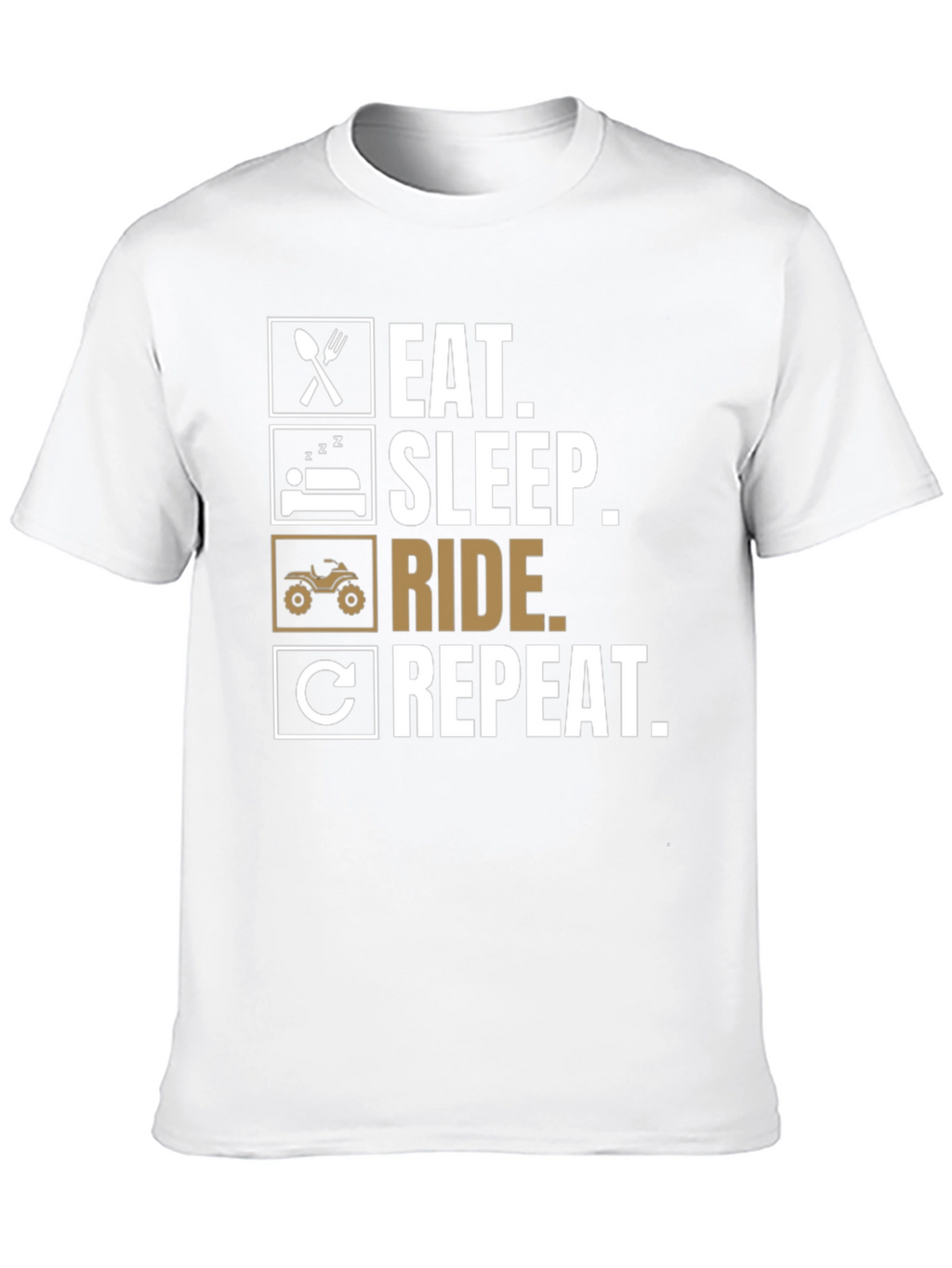 Eat Sleep Ride Repeat T-Shirt ATV Rider Tee