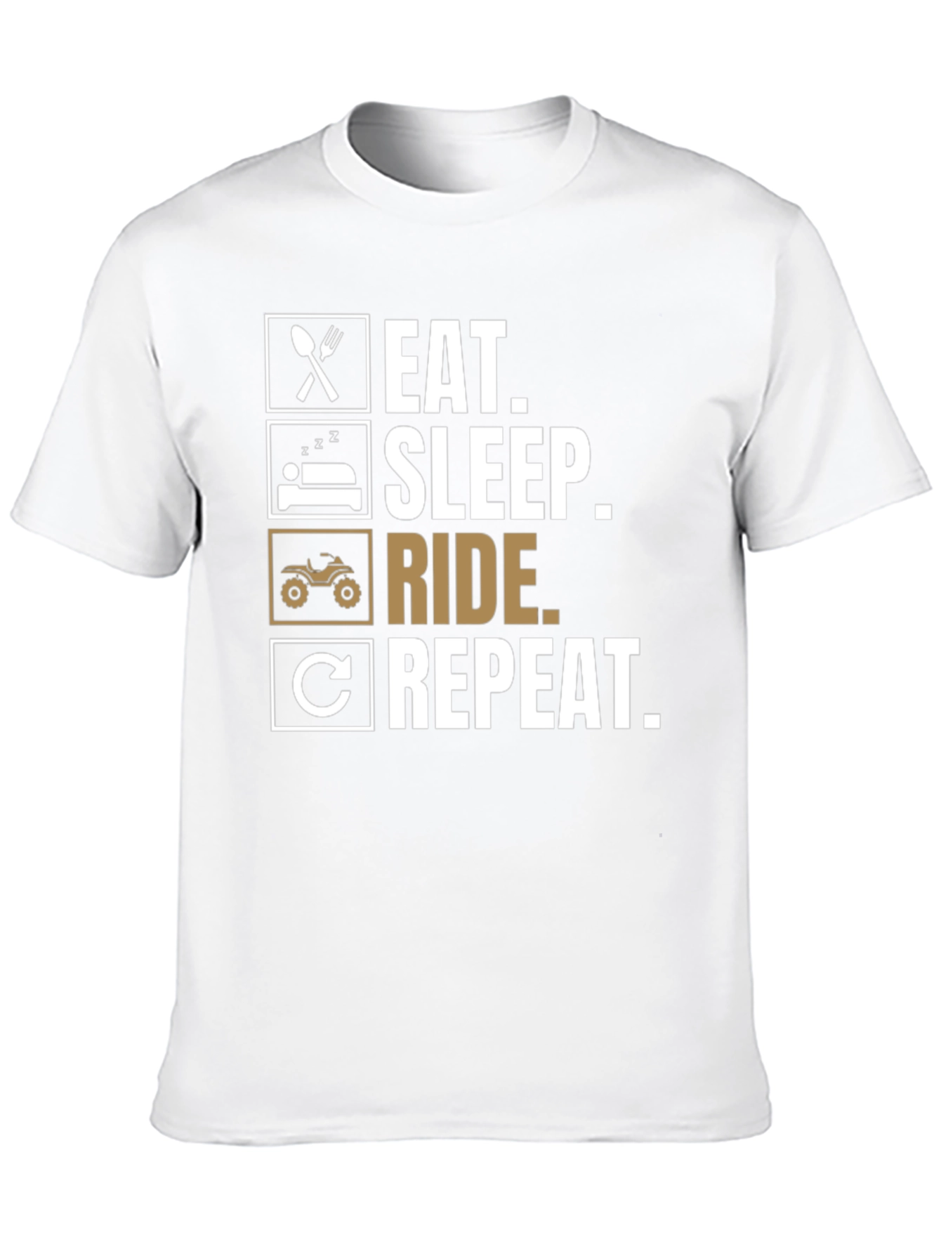 Eat Sleep Ride Repeat T-Shirt ATV Rider Tee