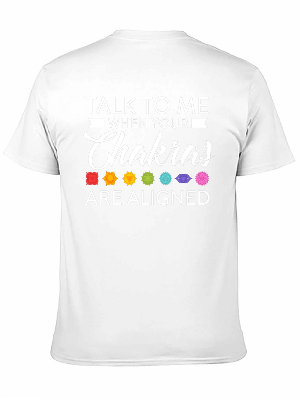 Aligned Chakras Graphic T-Shirt Black Cotton Blend