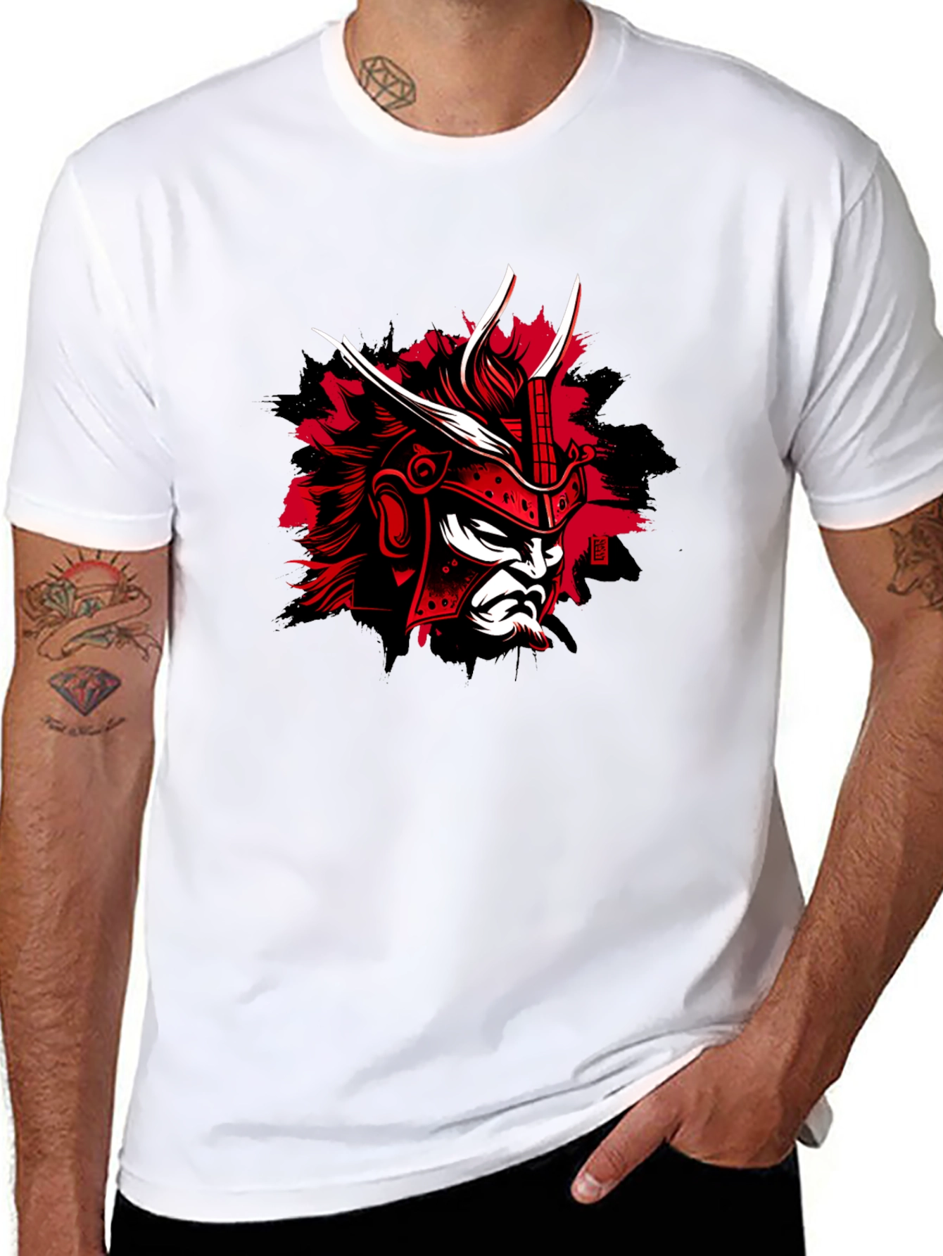 Samurai Warrior Graphic T-Shirt - Bold Style