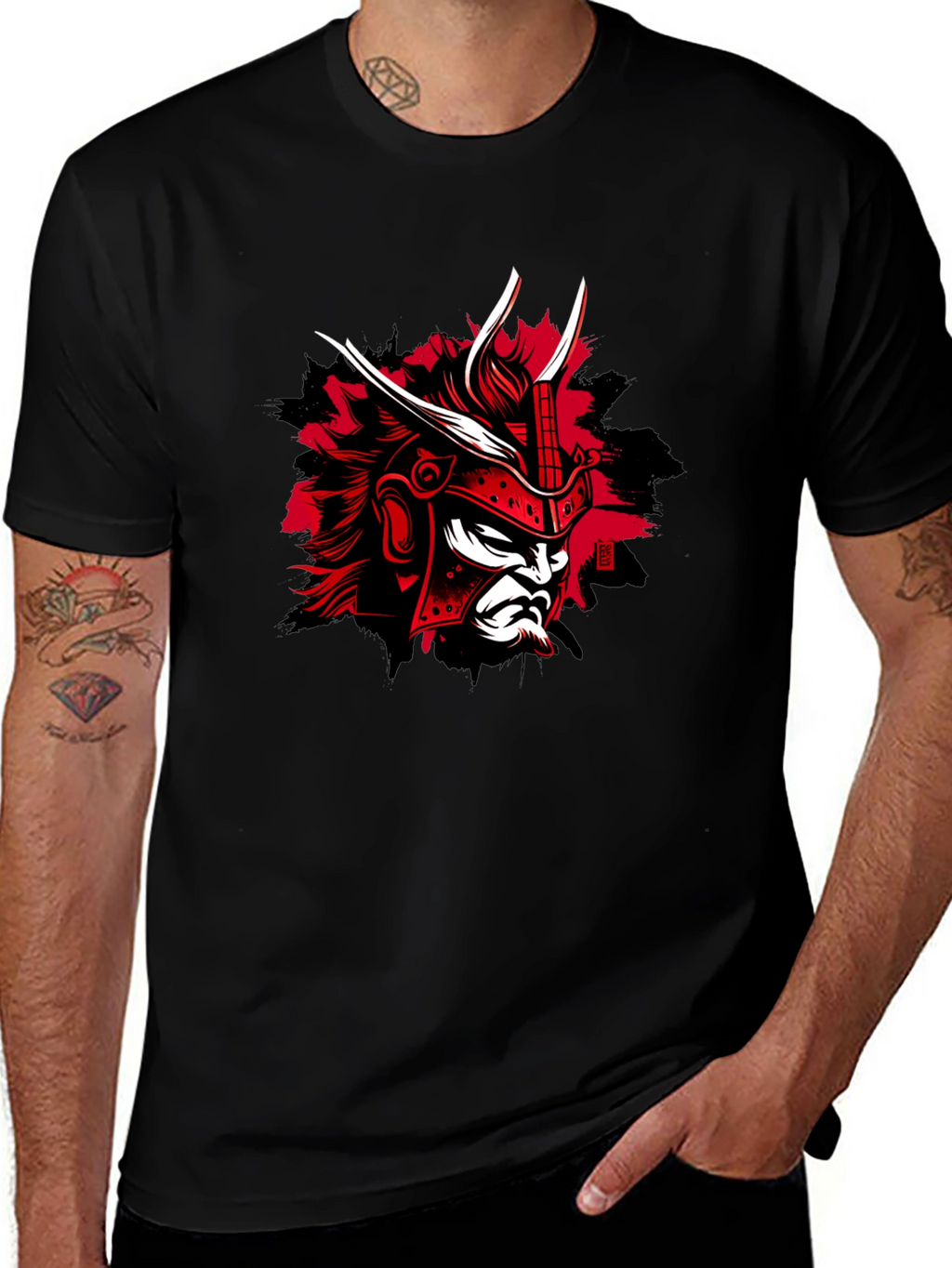 Samurai Warrior Graphic T-Shirt - Bold Style